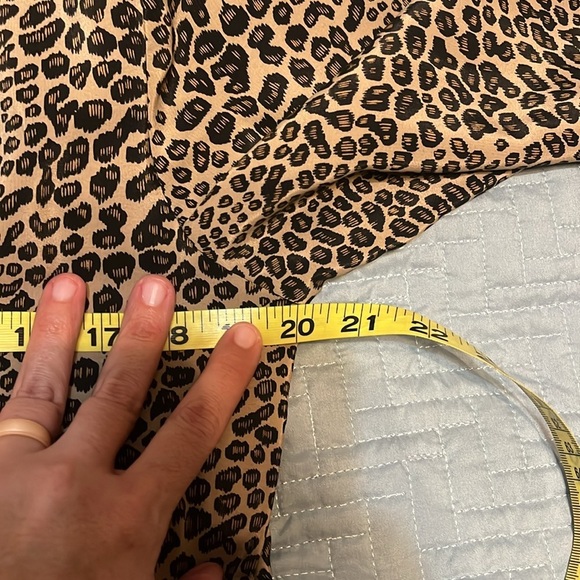 Vintage Leslie Fay Leopard 🐆 Print with Flowers 🌺 Belted Dress size 14 - Picture 11 of 12